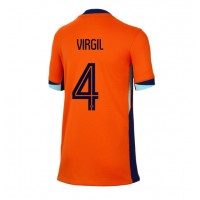 Niederlande Virgil van Dijk #4 Fußballbekleidung Heimtrikot Damen EM 2024 Kurzarm